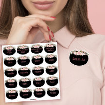 Nome de etiqueta de Chá de panela de Rosas de Aqua