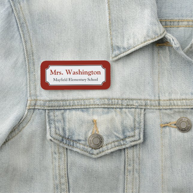 Nome de etiqueta de Escritório de Professores Pers (In Situ)