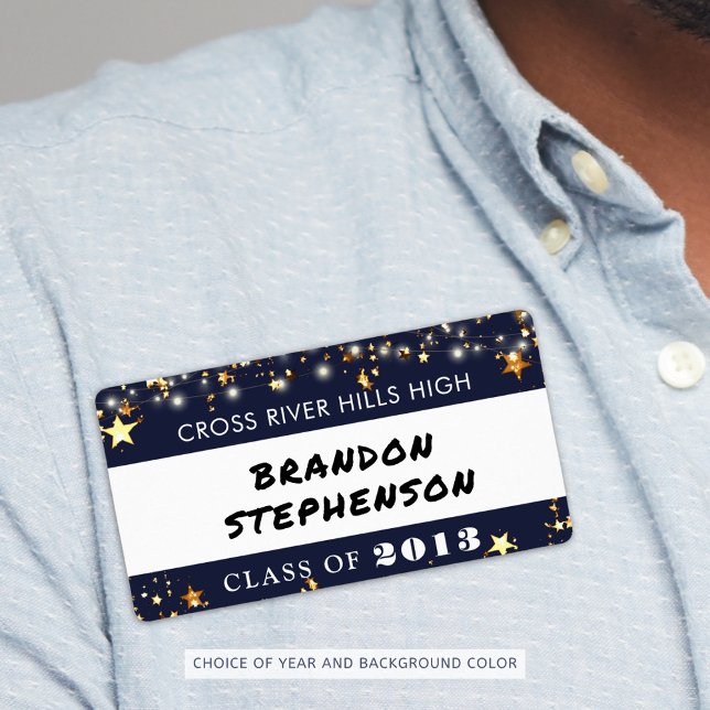 Nome de etiqueta de Estrelas Douradas do Bue de Re (Criador carregado)