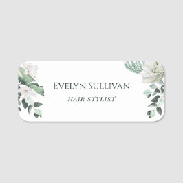 nome de etiqueta de flores brancas esmerald greene