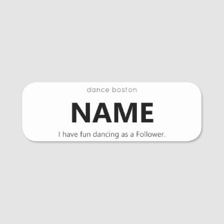 nome de etiqueta de Follower WCS
