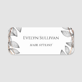 Nome de etiqueta de Frame Geométrico Foliage