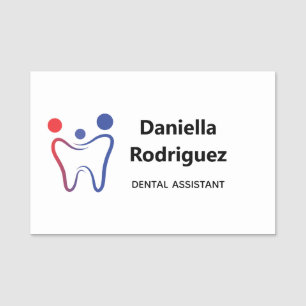 Nome de etiqueta de Funcionário da Clínica Dentist