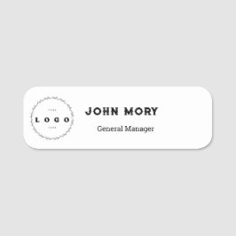 Nome de etiqueta de funcionário do Logotipo person