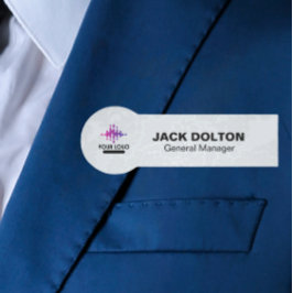 Nome de etiqueta de logotipo de identificação de f