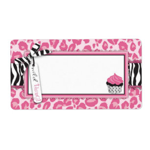 Nome de etiqueta de PC de Cupcake selvagem