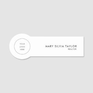 Nome de etiqueta de Realtor Formal Minimalista Sim