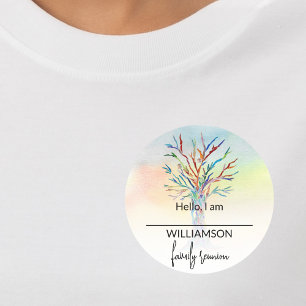 Nome de etiqueta de Reunião da Família de Árvore F