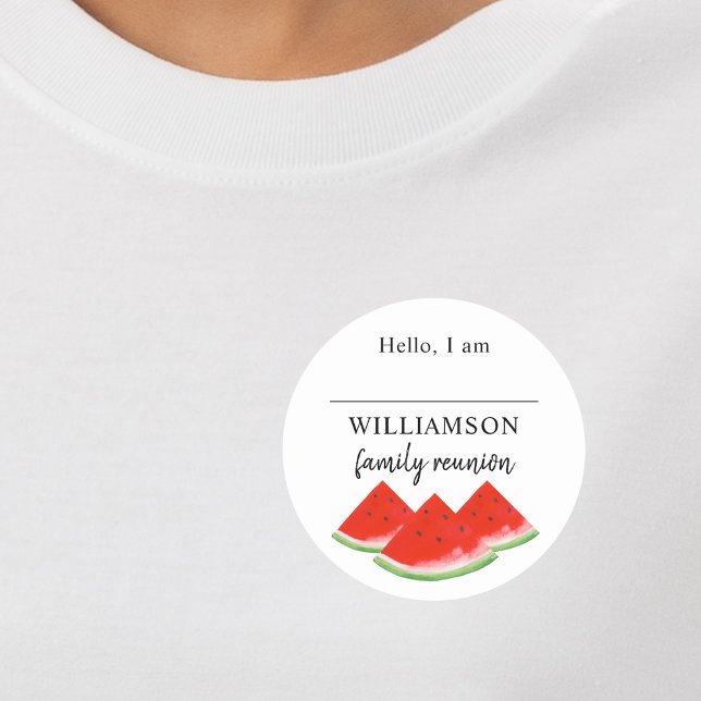 Nome de etiqueta de Reunião da Família Watermelon (Criador carregado)