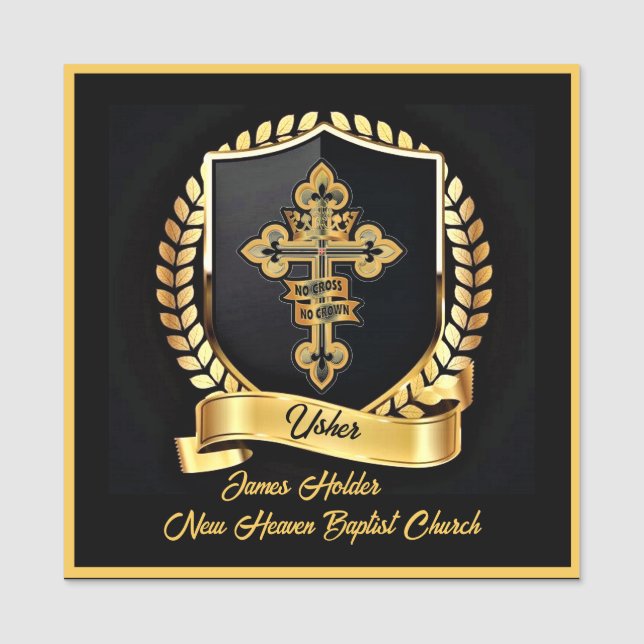 Nome de etiqueta de usher (Frente)