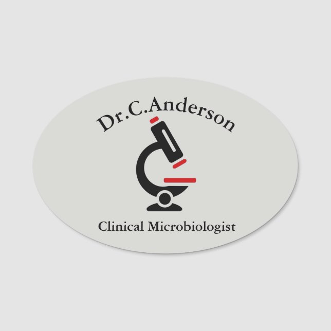 Nome de etiqueta Design de microscópio (Frente)