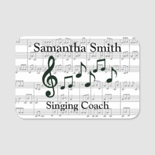 Nome de etiqueta Design de Notas Musicais