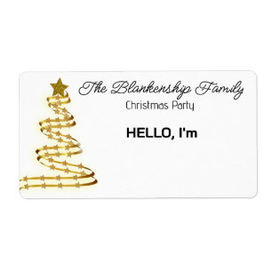 Nome de etiqueta do adesivo da borda da árvore de