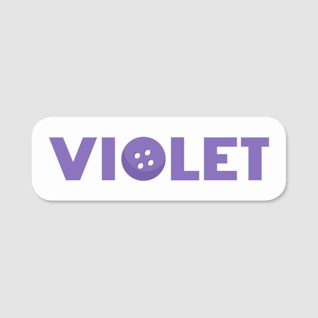 Nome de etiqueta do botão Violet (Frente)
