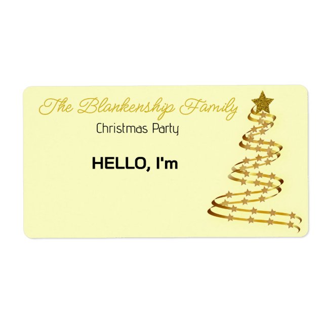 Nome de etiqueta do Enfeites de natal Border Stick (Frente)