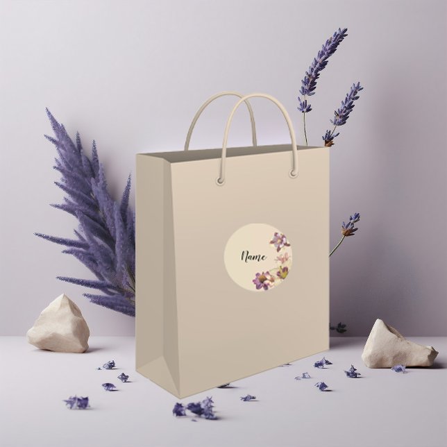 Nome de etiqueta Floral bonito (Criador carregado)