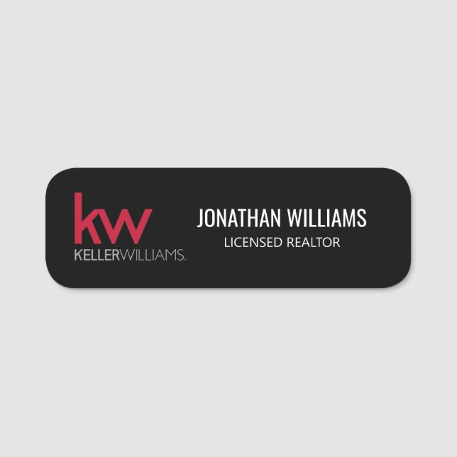 Nome de etiqueta Keller Williams (Frente)
