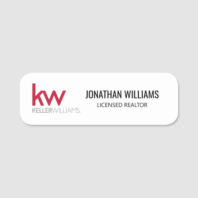 Nome de etiqueta Keller Williams (Frente)