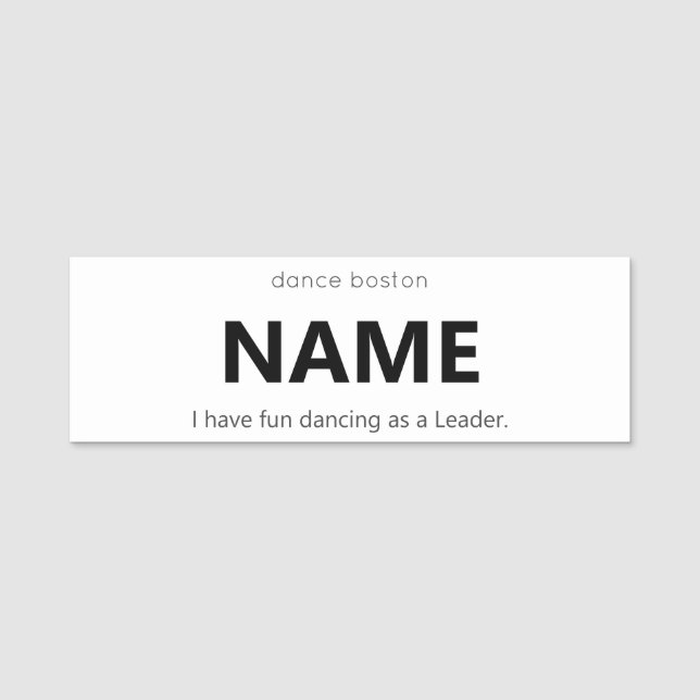 Nome de etiqueta Líder WCS (Frente)