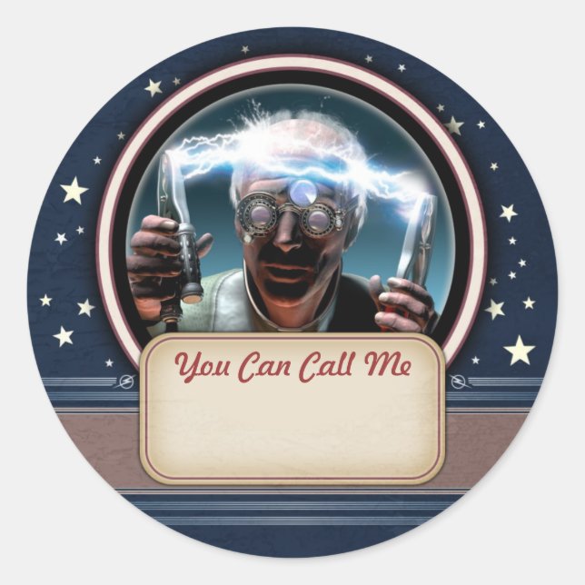 Nome de etiqueta nº 2 do Cientista louco (Frente)