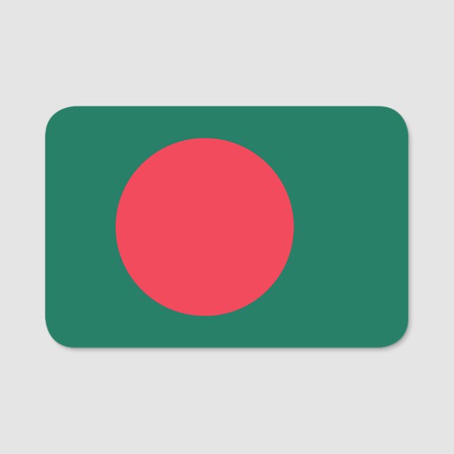 Nome de etiqueta Patriótico com a bandeira de Bang (Frente)