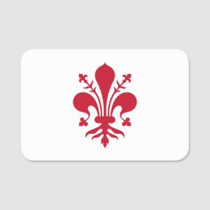 Nome de etiqueta Patriótico com a bandeira de Flor