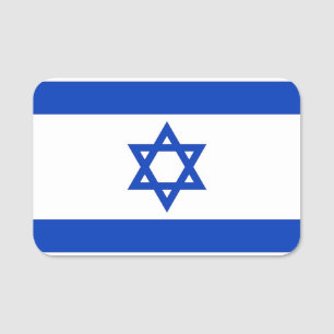 Nome de etiqueta Patriótico com a bandeira de Isra