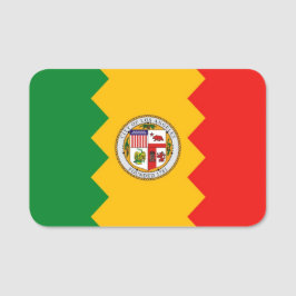 Nome de etiqueta Patriótico com a bandeira de Los 