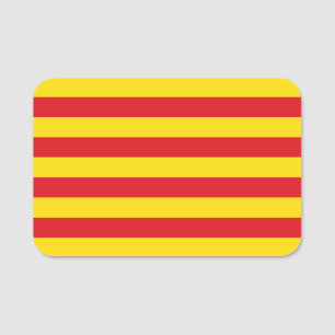 Nome de etiqueta Patriótico com bandeira da Catalu