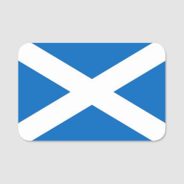 Nome de etiqueta Patriótico com bandeira da Escóci