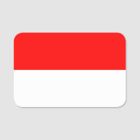 Nome de etiqueta Patriótico com bandeira da Indoné