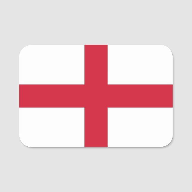 Nome de etiqueta Patriótico com bandeira da Inglat (Frente)