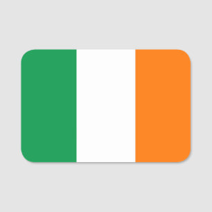 Nome de etiqueta Patriótico com bandeira da Irland