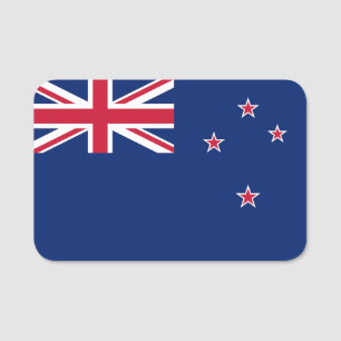 Nome de etiqueta Patriótico com bandeira da Nova Z