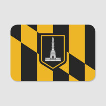 Nome de etiqueta Patriótico com bandeira de Baltim