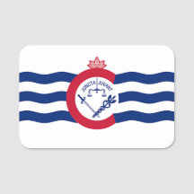 Nome de etiqueta Patriótico com bandeira de Cincin