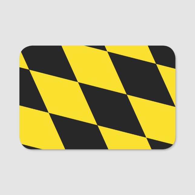 Nome de etiqueta Patriótico com bandeira de Muniqu (Frente)