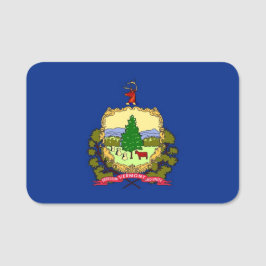 Nome de etiqueta Patriótico com bandeira de Vermon