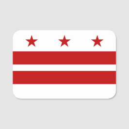 Nome de etiqueta Patriótico com bandeira de Washin