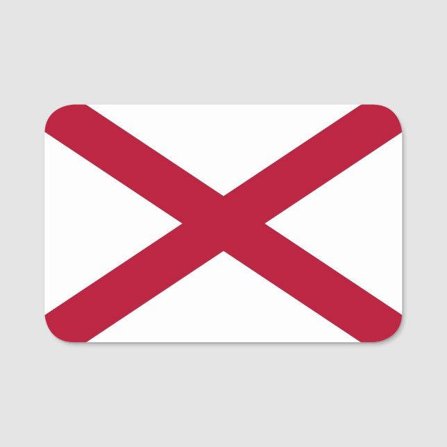 Nome de etiqueta patriótico com bandeira do Alabam (Frente)