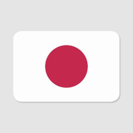 Nome de etiqueta Patriótico com bandeira do Japão