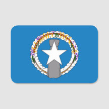 Nome de etiqueta Patriótico com bandeira do Norte