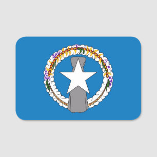 Nome de etiqueta Patriótico com bandeira do Norte 