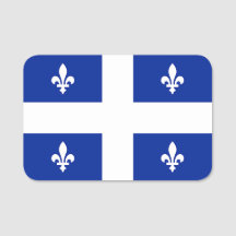 Nome de etiqueta Patriótico com bandeira do Quebec