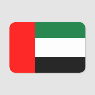 nome de etiqueta patriótico com bandeira dos Emir