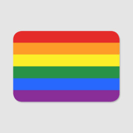 Nome de etiqueta patriótico com bandeira LGBT