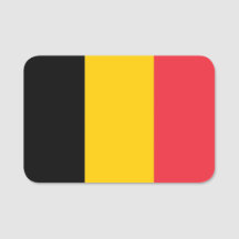 Nome de etiqueta Patriótico com pavilhão da Bélgic