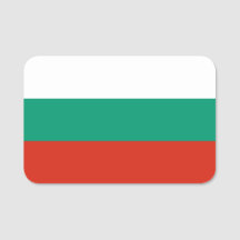Nome de etiqueta Patriótico com pavilhão da Bulgár