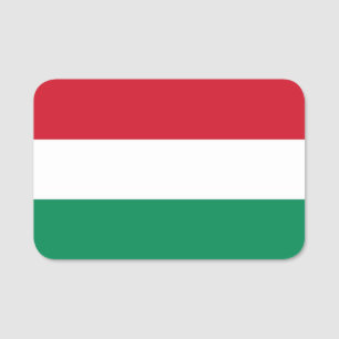 nome de etiqueta Patriótico com pavilhão da Hung