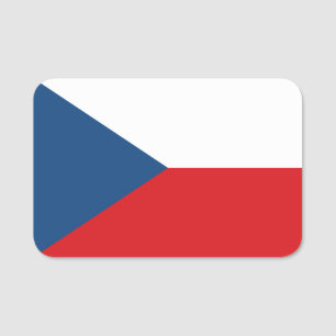 Nome de etiqueta Patriótico com pavilhão da Repúbl